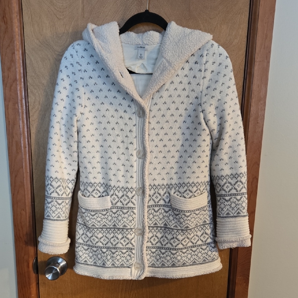 LL Bean Cardigan Sweater Jacket XS